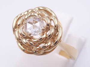 K18 ダイヤ 0.25ct リング 3.5g